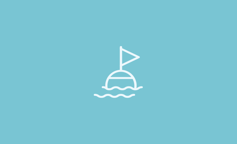 Buoy icon with blue background