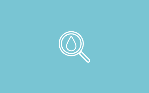 Water quality icon with a blue background
