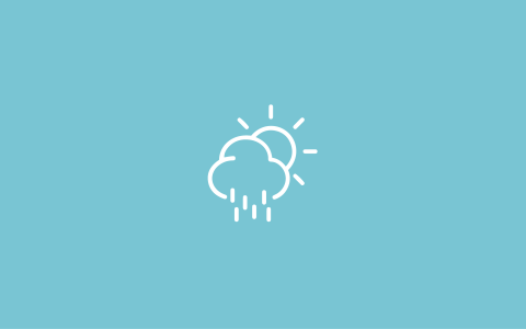 Raining cloud icon with a blue background